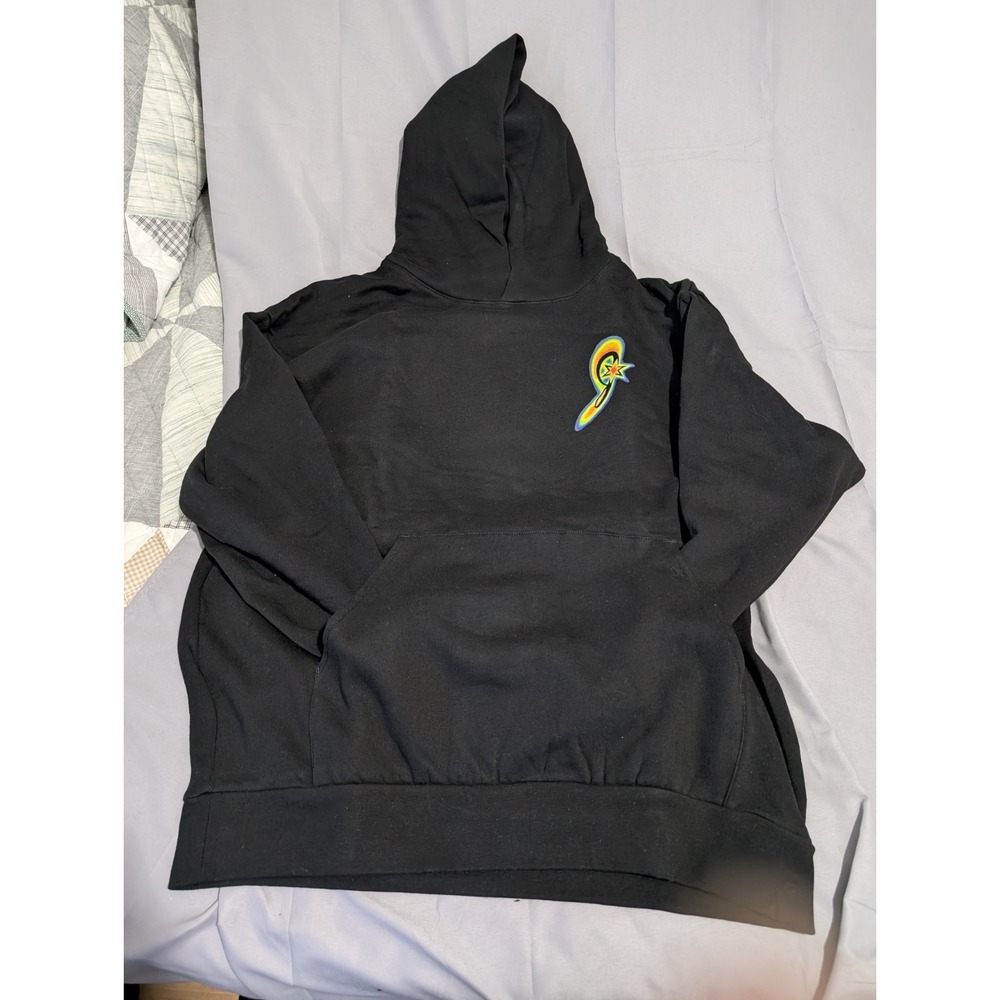 NEW JoJo Siwa KARMA‎ Tour Hoodie Large Black Rainbow Graphic Official Merch